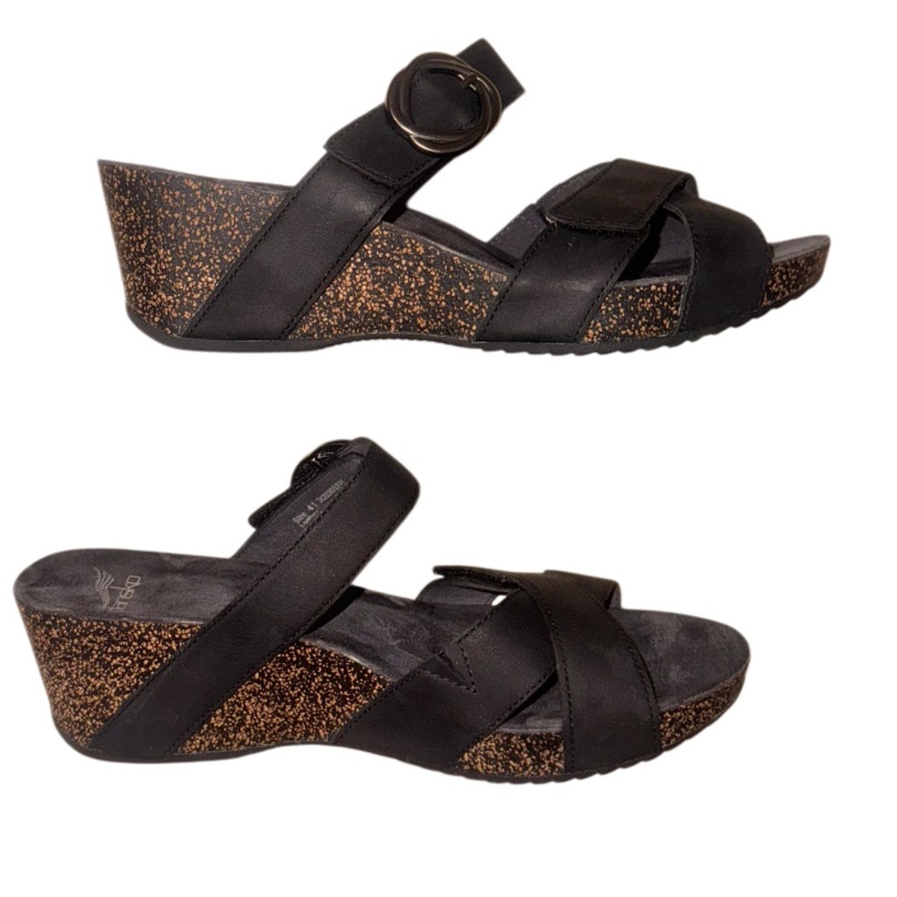 DANSKO SUSIE BLACK wedges women’s sandals size 41 11 - Picture 10 of 17